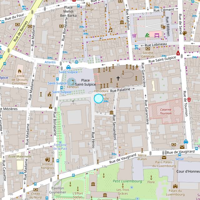 Saint-Sulpice place access map