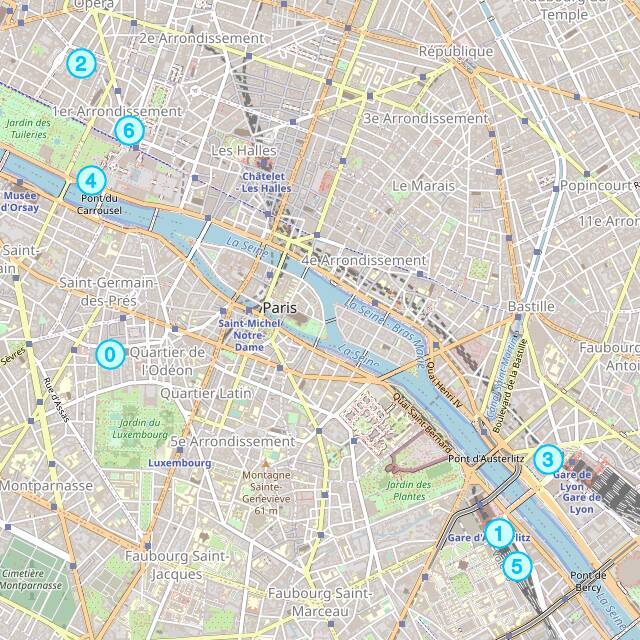 Lyon rail station sector map